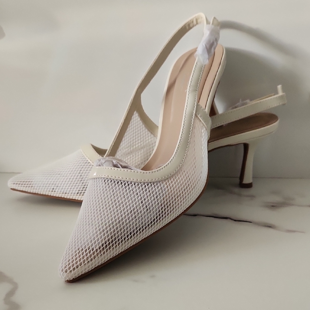 Elegant Cream Slingback Heels